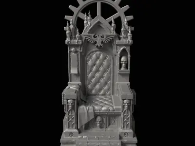 Imperial Throne 3D Printable Miniature 3D print model