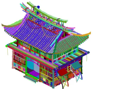 Game Building - Wo Hill Road Building 02 3D model