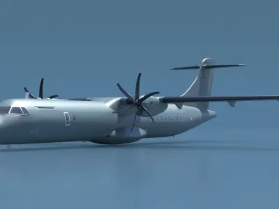  ATR 72-600 Maritime Patrol Plane Flying 