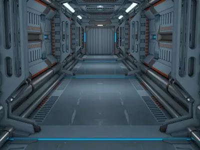 Sci Fi Corridor 3D model
