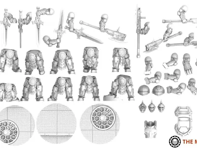 Obsidian Guard - Immortals - Boarding Squad 3D print model