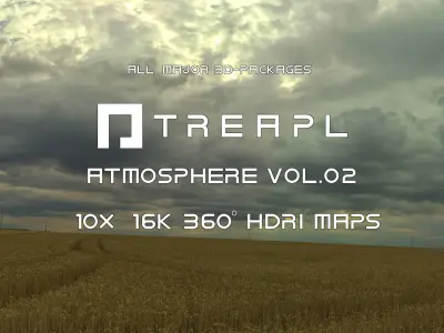 10X HDRI SKIES TREAPL ATMOSPHERE VOL02 - BUNDLE - 360 SKY Texture
