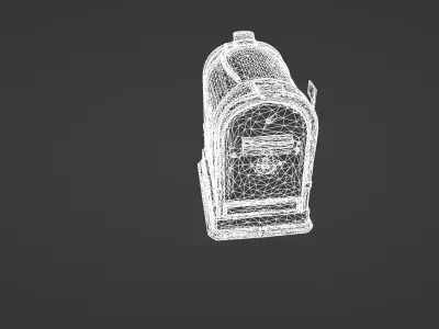 Vintage Outdoor Mailbox 3D Model 3D model