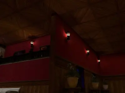 Farm House interior exterior 3d model  Low-poly 3D model