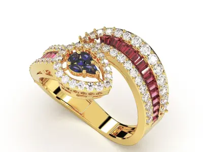 Beautifull ring 3dm and stl file available to sale 3D print model