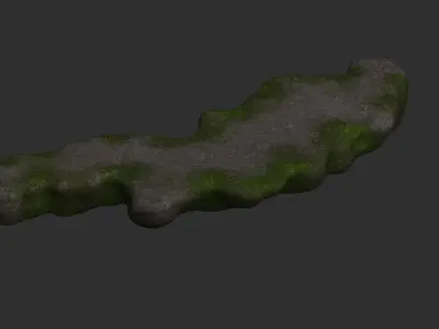 Rock Walkway 4 - Moss 1 Low-poly 3D model