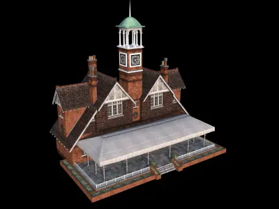 Building Old Low-poly 3D model