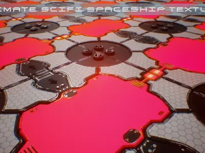 PBR Sci-Fi Spaceship Texture 41 Low-poly 3D model