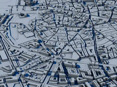 Madrid City 3D Model Spanish Capital Urban Landscape  3D print model