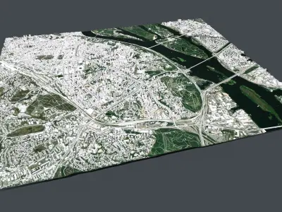 Cityscape Kyiv Ukraine 3D model