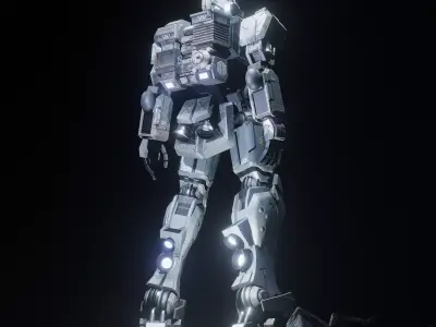 Gundam GM Sniper Custom Low-poly 3D model