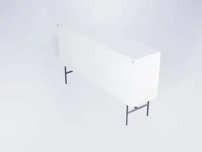 Minimalist Three - Door Floor Cabinet 3D model