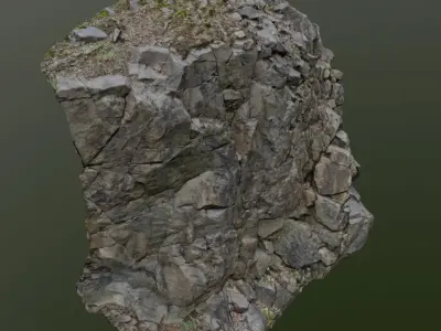 3d scanned cliff face K 3D model