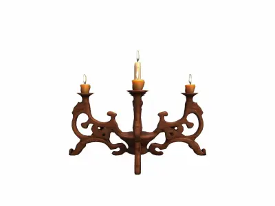 Simple Wooden Candle Holder With 3d Model Generated 3D model