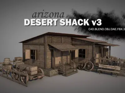 Arizona Desert Shack v3 3D model