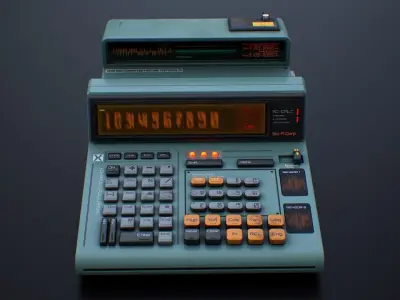 Sci-Fi Calculator Low-poly 3D model