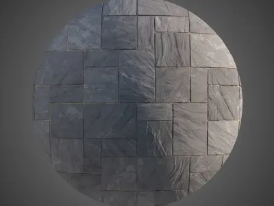 8K Large Area Natural stone pavers 01 - 6 Variations Texture