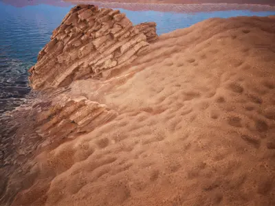 Water and Sand  55 Assets Low-poly 3D model