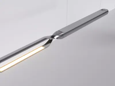 Futuristic Pendant Light 01 3D model