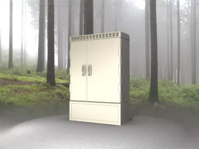 Electrical Distribution Cabinet 21 Low-poly 3D model