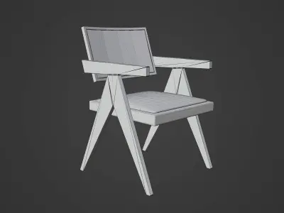 Rattan Chair Free low-poly 3D model buy