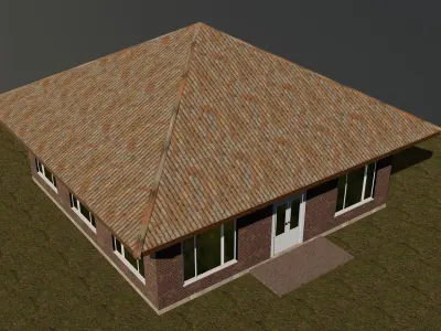 Small square house 3D model