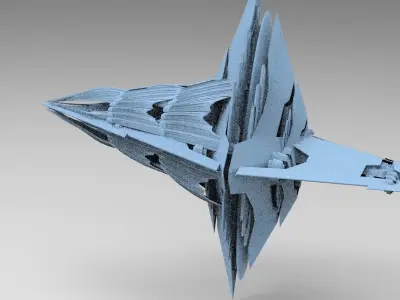 Moss Ruins Alien Shard Dome 3D model