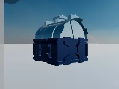 Sci-Fi Vault model Low-poly 3D model