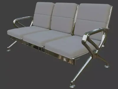 Airport Waiting Bench 3D model