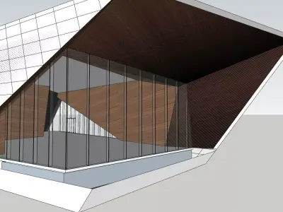 contemporary entertainment office sketchup model 3D model