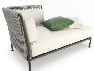 Treble Corner Sofa Unopiu 3D model