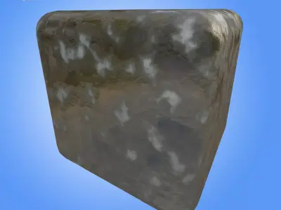 Lowpoly Cube Ice Free low-poly 3D model