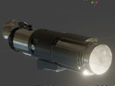 Yoda Lightsaber Low-poly 3D model purchase