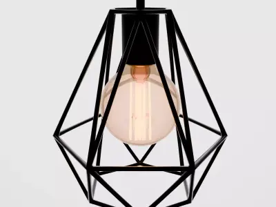 Loft Style Ceiling Light Fixture for E27 Base Bulbs Free 3D model