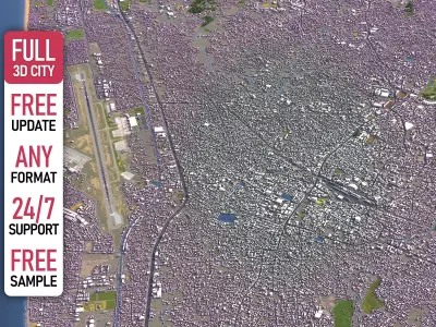 Thiruvananthapuram - 3D City Model Low-poly 3D model