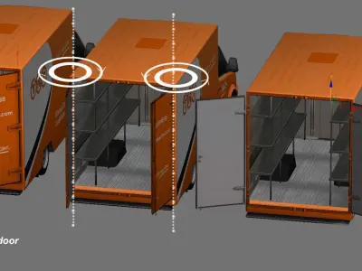 Volkswagen TNT animated  Low-poly 3D model