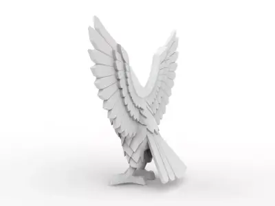 Eagle Low-Poly 3D Printable 3D print model