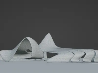 Heydar Aliyev Center Low-poly 3D model