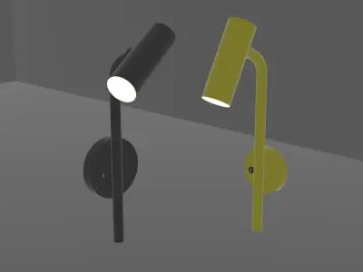 Modern Wall-Mounted LED Spotlight Lamp 3D print model