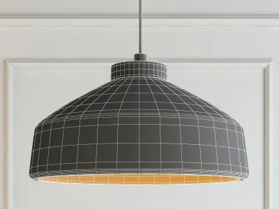 Modern cement lights 04 3D model