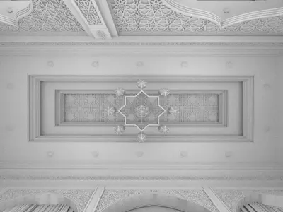 islamic arabic moroccan ceiling light Free low-poly 3D model