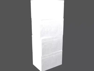 Styrofoam Box Stack v1 002 Low-poly 3D model