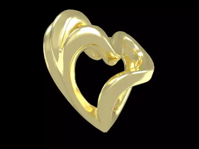 Abstract Heart Shape v1 006 Low-poly 3D model