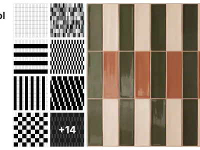 Subway Tile in Stack Bond Layout Texture