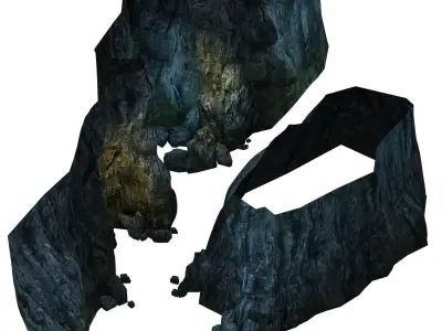Inside the mountain - cave 01 3D model