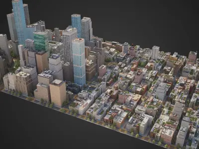 Realistic City R5 MAYA Low-poly 3D model