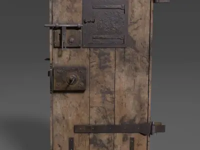 Old Prison Security Door  3D model