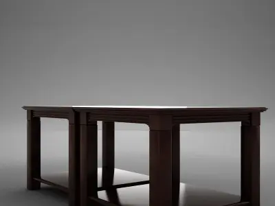 3D Classic wood coffee table 3D model