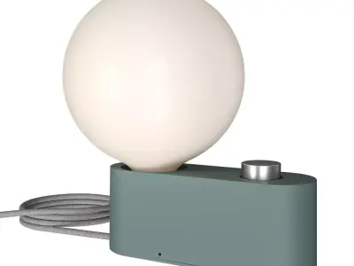 Minimalist Globe Table Lamp Alumina Low-poly 3D model