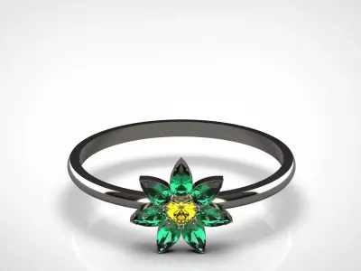 Luxurious Diamond Ring Design 3D print model purchase